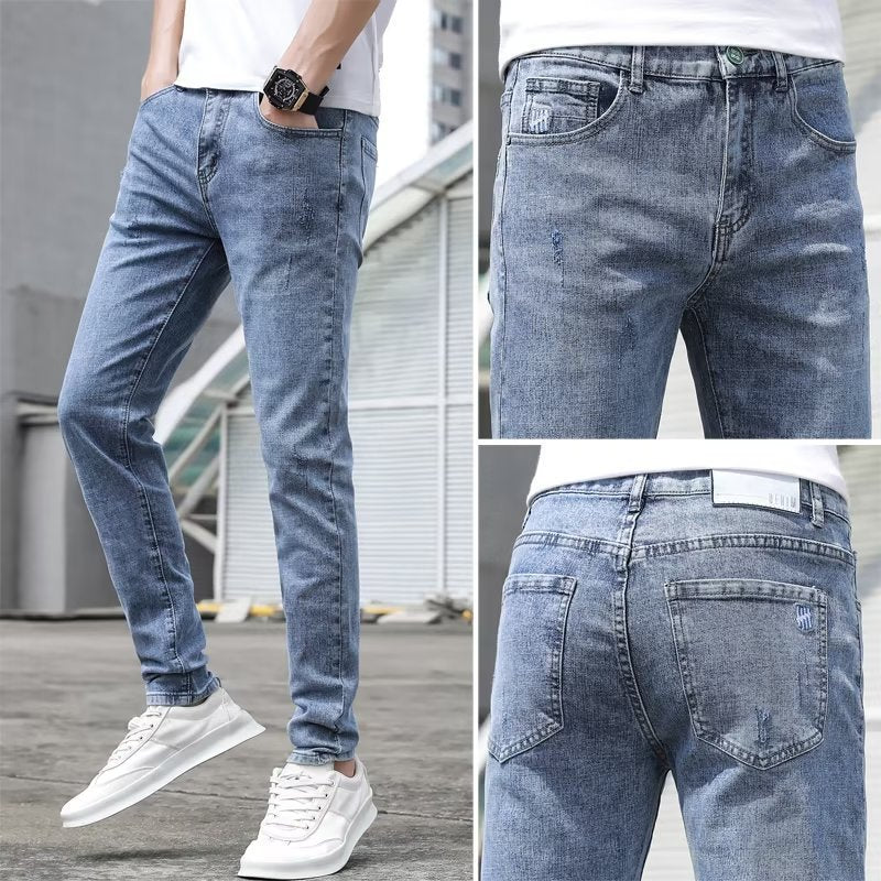 Light-colored Jeans Men's Style Stretch